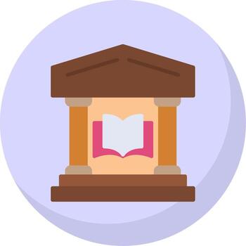 biblioteca plano burbuja icono vector