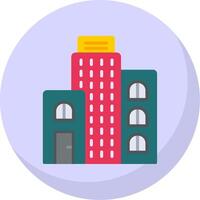 edificio plano burbuja icono vector