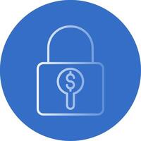 Locked Flat Bubble Icon vector