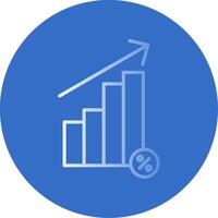 Interest Rate Flat Bubble Icon vector