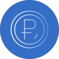 Ruble Flat Bubble Icon vector