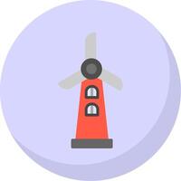 Windmill Flat Bubble Icon vector