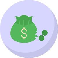 Bankrupt Flat Bubble Icon vector