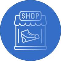 Shoe Shop Flat Bubble Icon vector