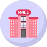 Shopping Mall Flat Bubble Icon vector