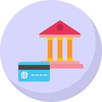 bancario tarjeta plano burbuja icono vector