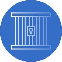 Prison Flat Bubble Icon vector