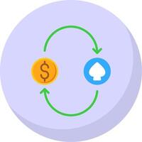 Gambling Flat Bubble Icon vector