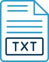 Text File Line Blue Two Color Icon vector