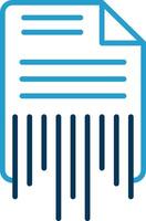 Shredding Line Blue Two Color Icon vector