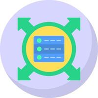 Data Driven Flat Bubble Icon vector