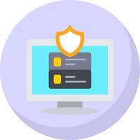 Data Protection Flat Bubble Icon vector
