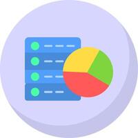 Data Analytics Flat Bubble Icon vector