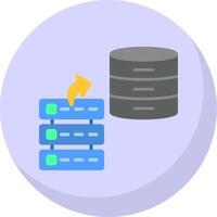 Data Stacks Flat Bubble Icon vector