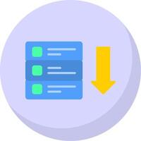 Database Flat Bubble Icon vector