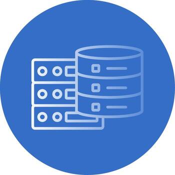 Data Server Flat Bubble Icon vector