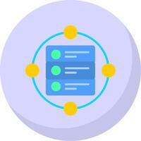 Data Flow Flat Bubble Icon vector