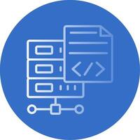 Programming Language Flat Bubble Icon vector