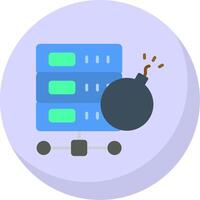 Bomb Flat Bubble Icon vector