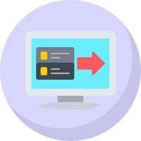 Data Transfer Flat Bubble Icon vector