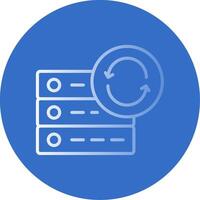 Data Synchronization Flat Bubble Icon vector