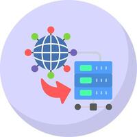 Internet Connection Flat Bubble Icon vector