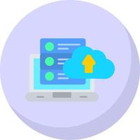 Transfer Data Flat Bubble Icon vector