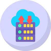 Data Flow Flat Bubble Icon vector