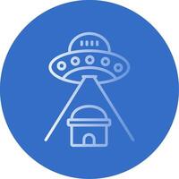 Ufo Flat Bubble Icon vector