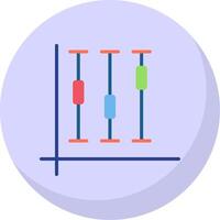 Box Plot Flat Bubble Icon vector