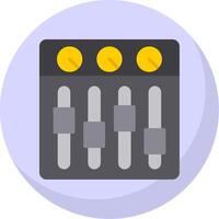 Sound Mixer Flat Bubble Icon vector