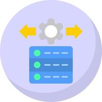 Data Management Flat Bubble Icon vector