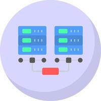 Data Network Flat Bubble Icon vector