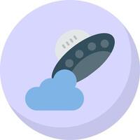 Ufo Flat Bubble Icon vector