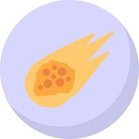 Asteroid Flat Bubble Icon vector