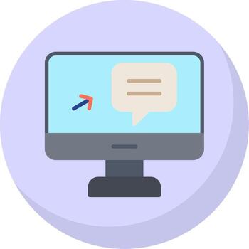 Ecommerce Flat Bubble Icon vector