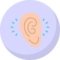 Listening Flat Bubble Icon vector