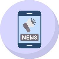 News Feed Flat Bubble Icon vector