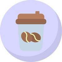 Coffee Cup Flat Bubble Icon vector