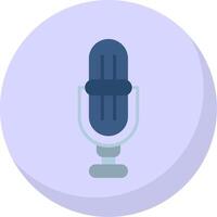 Microphone Flat Bubble Icon vector