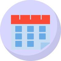 Calendar Flat Bubble Icon vector