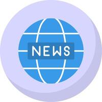 World News Flat Bubble Icon vector