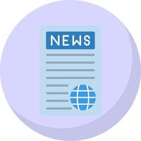 News Report Flat Bubble Icon vector