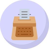 Typewriter Flat Bubble Icon vector