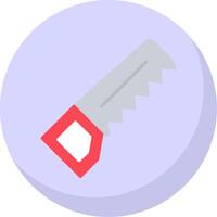 Hand Saw Flat Bubble Icon vector