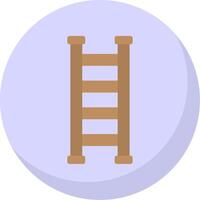 Step Ladder Flat Bubble Icon vector