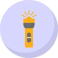 Flashlight Flat Bubble Icon vector