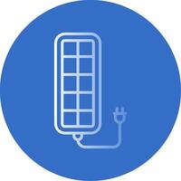 Solar Panel Flat Bubble Icon vector