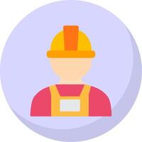 Electrician Flat Bubble Icon vector