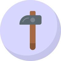 martillo plano burbuja icono vector